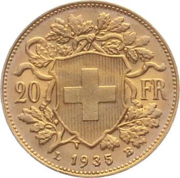 20 Franken 1935 LB - Vreneli